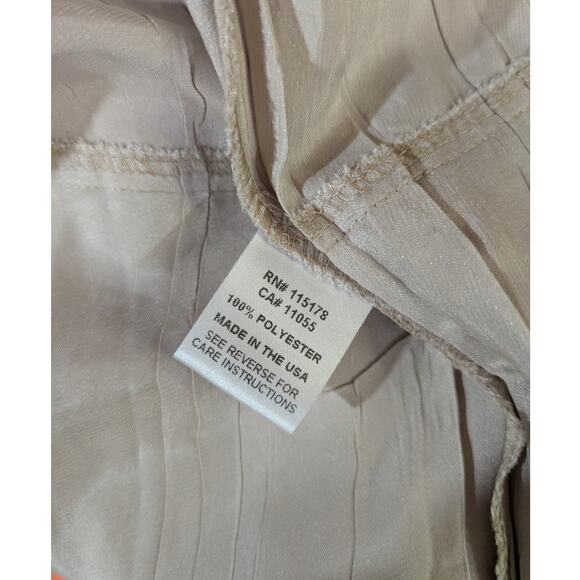 Komarov tiered charmeuse & chiffon dress in Champagne Size S - Picture 7 of 11